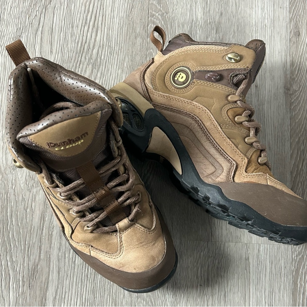 Dunham Cloud Boots Womens 7 D Waterproof Trail Hiking Ankle Boot Beige Leather